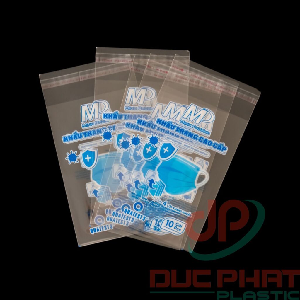 Túi OPP đựng khẩu trang có in