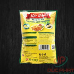 mặt sau bao bì bột bắp meizan