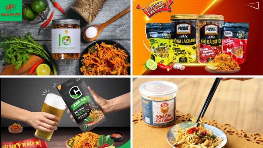 Bao bì khô gà cấu tạo đa lớp, chống ẩm và oxy, kéo dài hạn sử dụng, giữ nguyên giá trị cảm quan của sản phẩm Bao bì khô gà làm từ màng ghép phức hợp, bảo vệ sản phẩm khỏi độ ẩm, oxy và ánh sáng, giữ hương vị và độ giòn