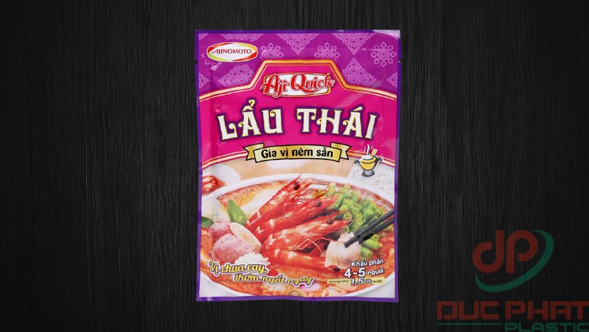 Các mẫu túi đựng nước lẩu in nhiều màu sắc bằng công nghệ in trục đồng, hình ảnh sắc nét và bền màu