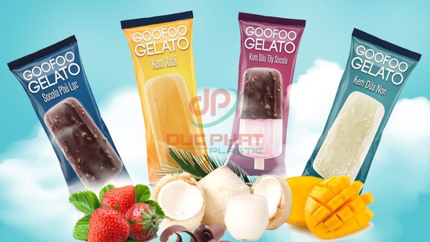 Bao bì kem que chất lượng cao giúp bảo toàn hương vị và cấu trúc sản phẩm, nâng cao hiệu quả marketing và đáp ứng tiêu chuẩn an toàn thực phẩm Nhiều mẫu bao bì kem que nhiều màu sắc, in ấn sắc nét, bảo vệ sản phẩm đông lạnh và đảm bảo an toàn vệ sinh thực phẩm